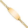 thumbnail image 1 of 14K Yellow Gold 14Ky Oval Figaro Id Bracelet (7 X 11.6) Made In United States lid90-7, 1 of 5
