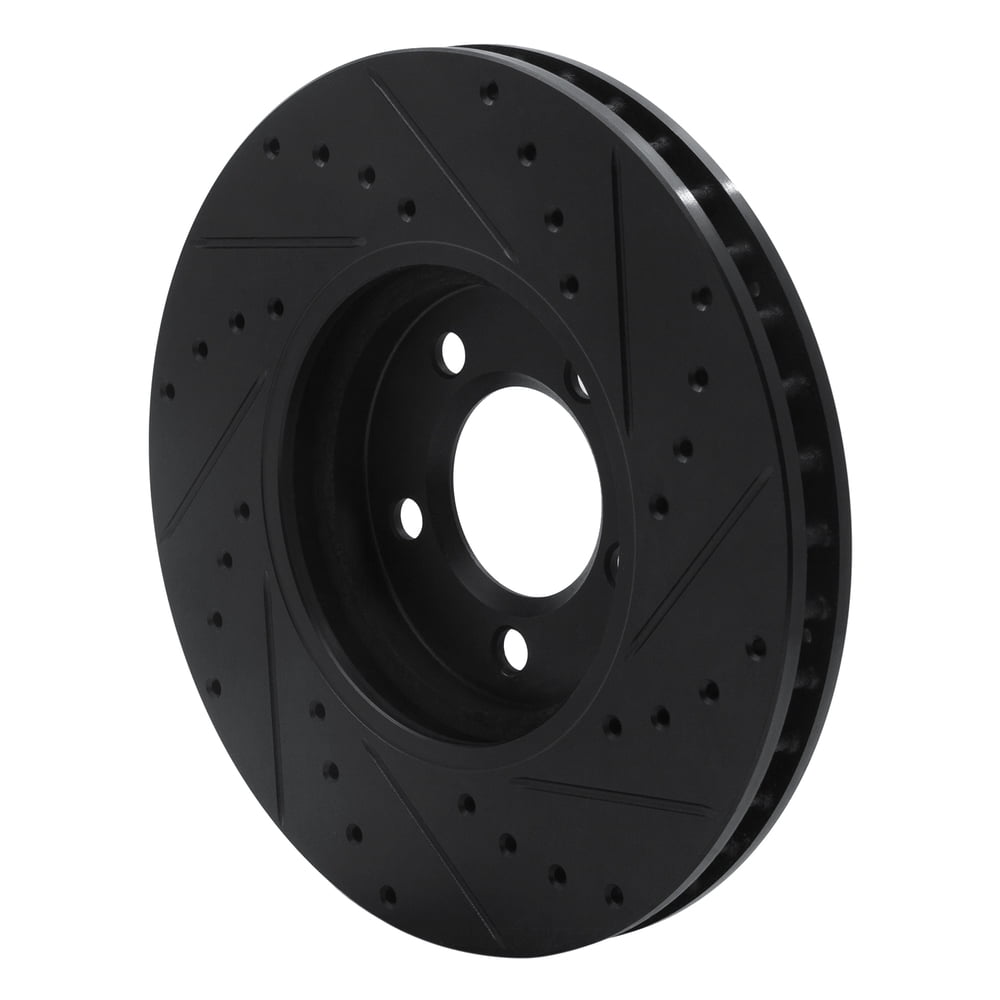 Dynamic Friction Company 633-54044L DFC Brake Rotor - Drilled And Slotted - Black