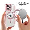 thumbnail image 3 of Ancove for iPhone 13 Wallet Case with Card Holder,Magnetic Mag Safe RFID Blocking PU Leather Clear Back Full Body Protective Case Cover for iPhone 13,Pink, 3 of 7