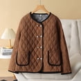 thumbnail image 2 of Jalioing Quilted Jacket for Women Button Down Long Sleeve Thermal Jacket Coat Winter Lightweight Padded Outerwear, 2 of 5