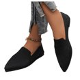 thumbnail image 5 of Miluxas Women's Pointed Toe Flats Breathable Knit Ballet Flats Comfortable Dressy Slip On Shoes for Work office Lightweight Washable Walking Black 6.5(38), 5 of 9