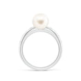 thumbnail image 2 of ANGARA Freshwater Cultured Pearl Ring with Flush-Set Diamonds in 14K White Gold for Women | June Birthstone, Birthday, Anniversary, Jewelry Gift for Women | Pearl Ring, 2 of 9