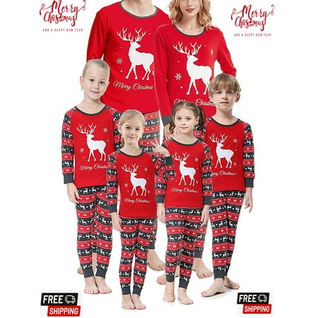 

Family Pajamas Matching Sets - Elk Pajamas Red
