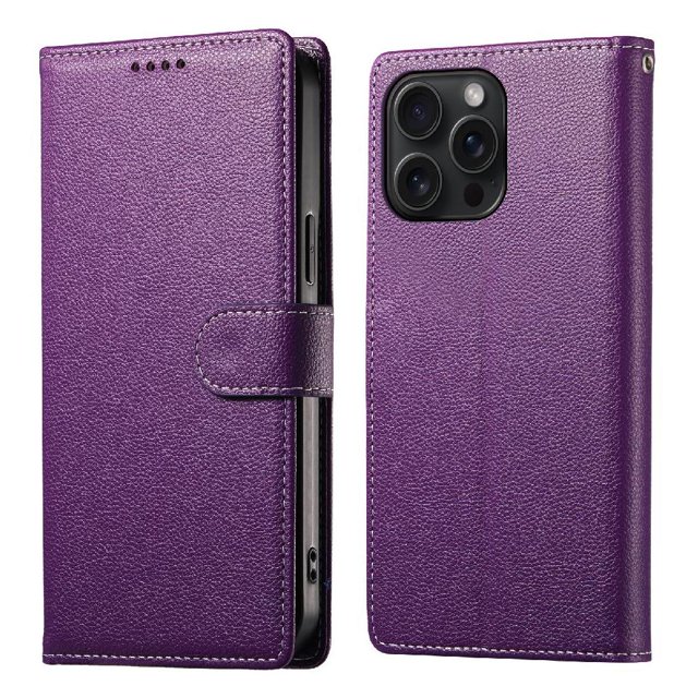 Funda para FOXDOCK iPhone 15 Pro – Cuero Premium, 3 ranuras para tarjetas, Protección contra impactos