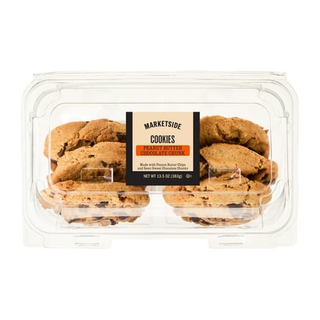 Marketside Decadent Peanut Butter Chocolate Chunk Baked Cookies, 13.5 oz, 6 Count