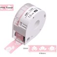 thumbnail image 3 of MAKEID 1 Roll Thermal Printing Adhesive Label Paper Waterproof Tear-Resistant Name Price Barcode Label Sticker Tape for T7 Portable Label Maker Printer, Pink Flower 16mmx4m, 3 of 8