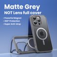 thumbnail image 1 of Magnetic Ring Case for iPhone 15 Pro Max Case for iPhone 14 13 12 Pro Max 15pro Magnet TPU Cover Shockproof Cases Matte Grey For iPhone 15Pro, 1 of 6