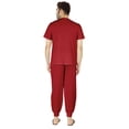 thumbnail image 4 of Inkmeso SolidPajama Set For Mens Short Sleeve Sleepwear Round NeckNightwearPj Set, 4 of 7