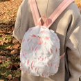thumbnail image 4 of Jiibva Plush Backpack for Woman Lightweight Fluffy Casual Travel Rucksack Cute Handbag for Daypacks Travel, 4 of 7