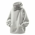 thumbnail image 4 of TBWNWG Mens Hoodies Pullover,Oversized High Neck Pullover Hoodie Casual Streetwear For Youth Fashion Sweater Jacket,Sizes XL, 4 of 9