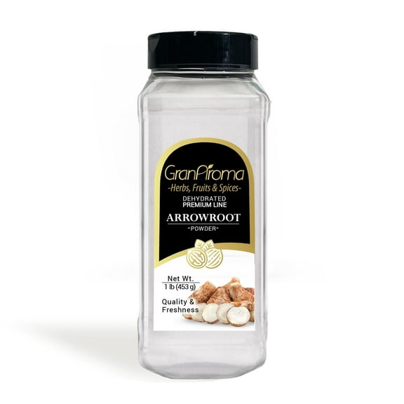 GranAroma Arrowroot Powder, Cooking & Baking, Natural Thickener, Versatile Powder 1 Pound
