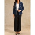 thumbnail image 3 of DARING DIVA Women's Double Breasted Blazer Business Suit Jacket 2XL Navy Blue, 3 of 6