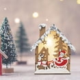 thumbnail image 1 of Árbol de Navidad Decoración colgante Casa de madera luminosa Colgante iluminado Hueco Papá Noel Colco Colgante de árbol, 1 of 8