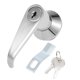 thumbnail image 4 of Cerradura de Manija de Leva en Forma de L Mini con Llaves de Aleación de Zinc Cromado 67mm de Longitud para Armario de Puerta 2Pcs, 4 of 4