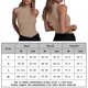 thumbnail image 2 of Body Body acanalado sexy Top ajustado de doble capa para mujeres que tocan fondo (Beige XL) Cgtredaw para Mujer Beige T M, 2 of 7