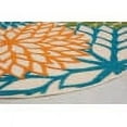 thumbnail image 4 of Nourison Tropical Oasis Indoor/Outdoor Modern Floral Multicolor 5'3" x ROUND Area Rug, (5' Round), 4 of 7