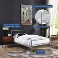 thumbnail image 5 of Modway Alina Powder Coated Sturdy Steel Twin Platform Bed Frame in Gray, 5 of 6