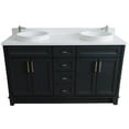 thumbnail image 6 of Bellaterra Home 400700-61D-DG-WER 61 in. Double Rectangle Sink Vanity with Quartz Top, Dark Gray & White, 6 of 26