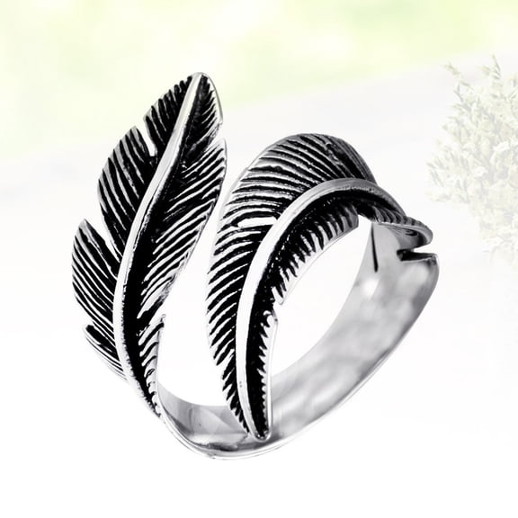 BESTYASH Stylish Dark Grey Stainless Steel Finger with Unique Design for Elegant and Fashionable Wear