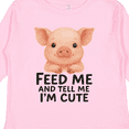 thumbnail image 4 of Inktastic Cute Pig with Apple Feed Me Quote Boys or Girls Long Sleeve Toddler T-Shirt, 4 of 5