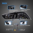 thumbnail image 4 of VLAND LED Tail Lights Smoked for Mitsubishi Lancer 2008 2009 2010 2011 2012 2013 2014 2015 2016 2017, 4 of 10