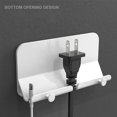 thumbnail image 4 of Soporte universal para teléfono con gancho de carga, montaje en pared, autoadhesivo para soporte de llave, organizador de adaptador de cargador, 11 Feliz Sencillez, 4 of 5