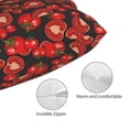 thumbnail image 3 of KLL Tomato Pillow Covers Envelope Closure,Super Soft and Cozy Fuzzy Fleece Pillow Case Cover (No pillow core）, 3 of 5