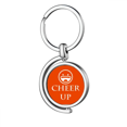 thumbnail image 1 of Feliz expresiva Feliz positivo Rotating keychain Metal Keyring Holder, 1 of 2