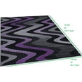 thumbnail image 5 of Handcraft Rugs - Purple/Gray/Silver/Black/Abstract Area Rug Modern Contemporary Zigzag Crisscross Wave Design, 5 of 8