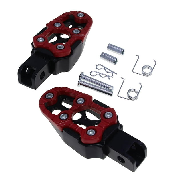 Miulika Foot Pedals Rests Replaces Dirt Bike Professional Portable AntiSlip Red
