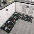 thumbnail image 2 of Pioneer Flower Floral Print Pattern Kitchen Rugs Sets Of 2,Anti Fatigue Kitchen Mat Rugs Non Slip Washable,Decorative Kitchen Floor Mats for Kitchen,Sink,Laundry,17"x30"+17"x47", 2 of 7