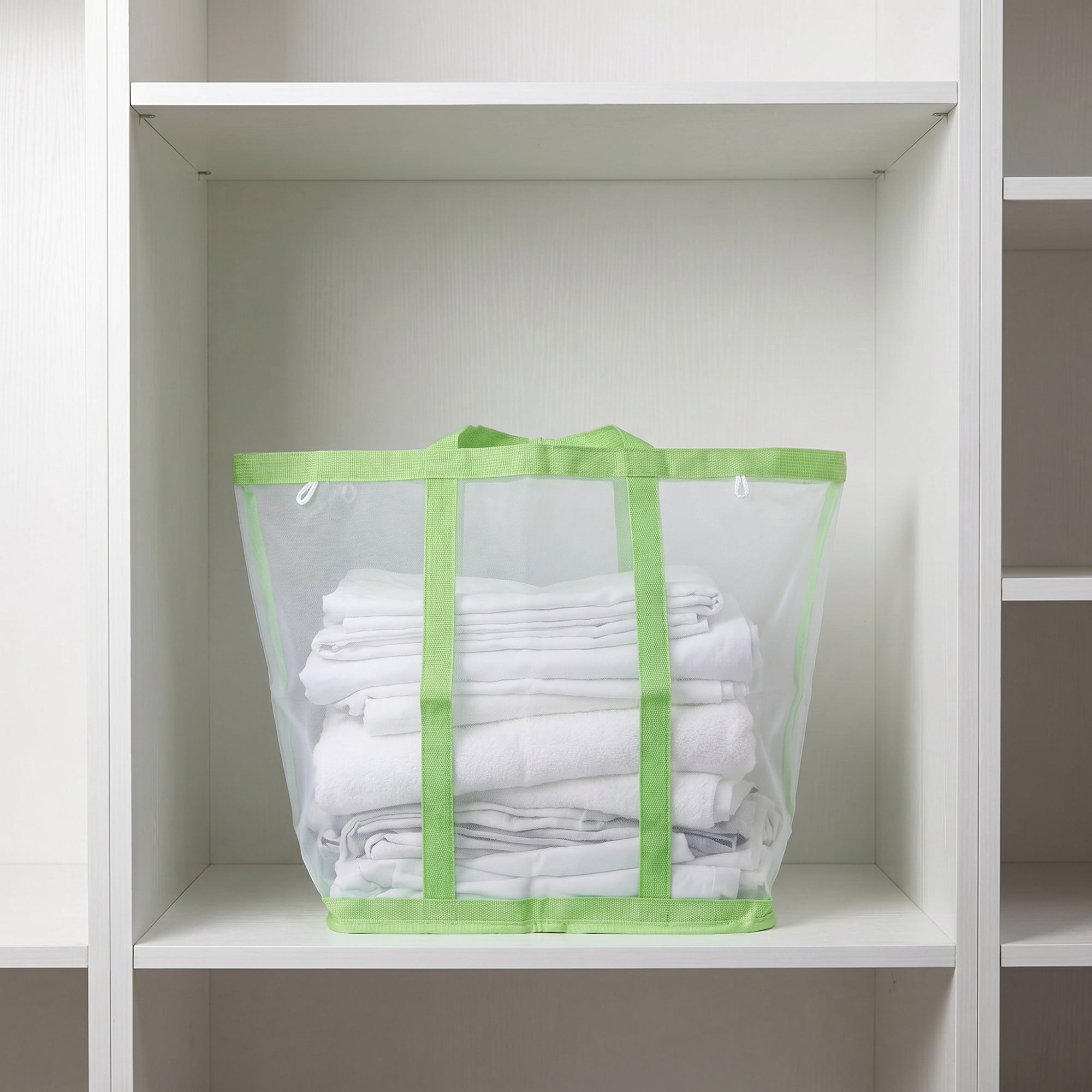 Unique Bargains Collapsible Polyester Laundry Hamper for Home and Travel Use 13.8"x8.7" Green