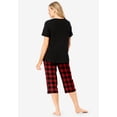 thumbnail image 2 of Dreams & Co. Plus Size 2-Piece Capri PJ Set, 2 of 6