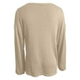 thumbnail image 4 of Wdgfv Acrylic Pullover Sweater Women Elegant Openwork Knit Pullover Sweater Soft Loose Fit Long Sleeve Solid Women's Top Versatile Autumn Wear Comfortable, 4 of 4