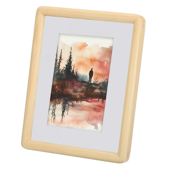 7 x 9 Natural Wood Photo Frames, Wood Finish Picture Frame, Light Brown