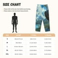 thumbnail image 3 of Saiise Majestic Eagle Over Castle Womens Pajama Pants Stretch Comfy Lounge Pants Drawstring Sleep Bottoms with Pockets-Medium, 3 of 6