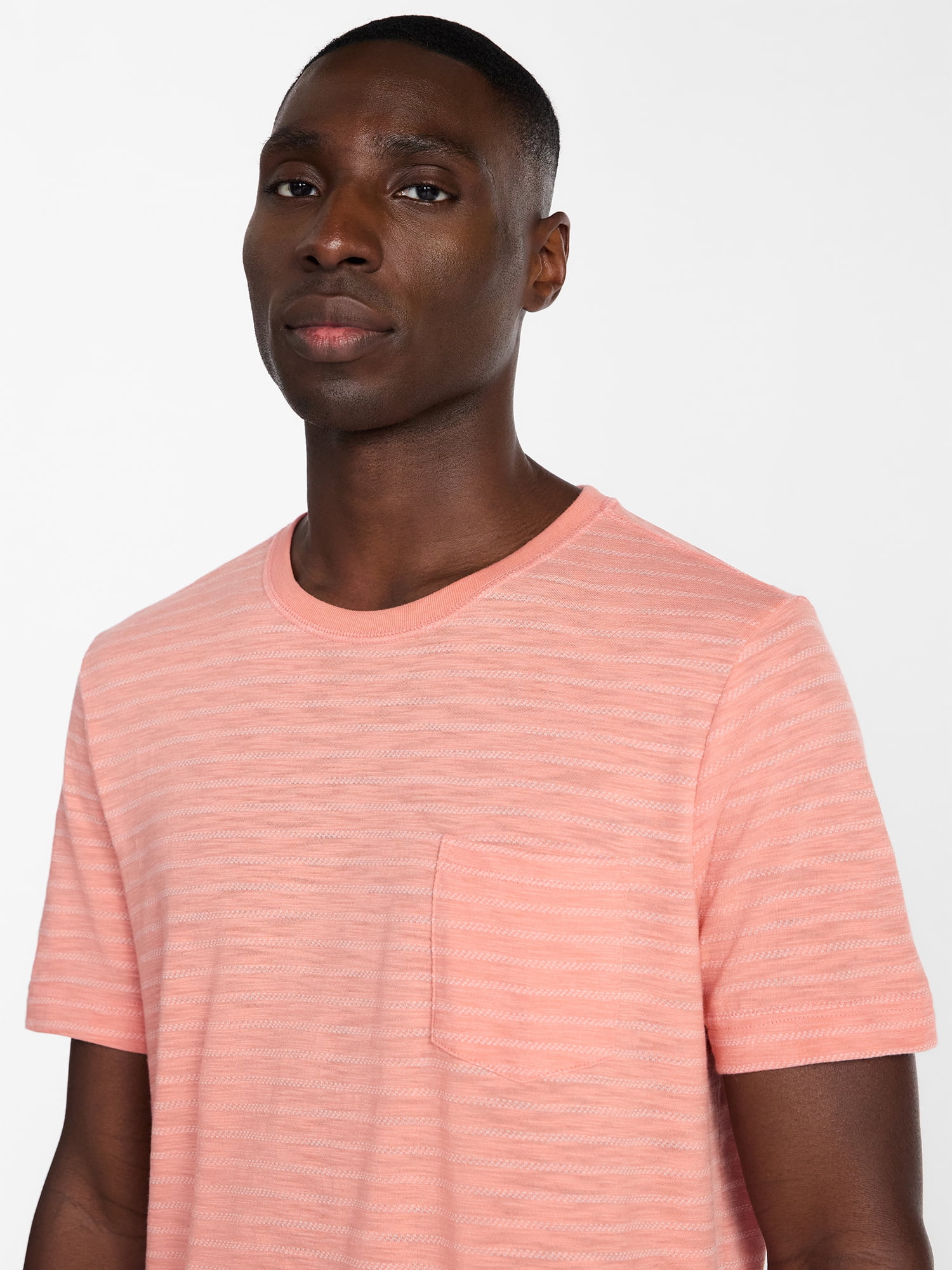 George Men's & Big Mens Classic Fit Striped Short Sleeve Crewneck T-Shirt, Sizes S-5XL