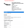 thumbnail image 2 of Rear Left Upper Control Arm - Compatible with 2016 Chevy Malibu Limited, 2 of 2
