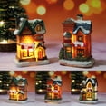 thumbnail image 4 of Luckychoice Christmas Resin Snow Village with Warm White LED Light, 4 of 6