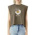 thumbnail image 5 of EcoLoom Love Music Daisy Flower Cap Sleeve Muscle Crop Shirt Women Sleeveless Baby Tee, 5 of 5