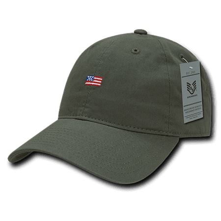 Rapid Dominance USA American Flag Small Stamp Baseball Dad Caps Hats Relaxed Cotton Polo