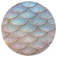 thumbnail image 3 of Mermaid Fish Scales Round Rugs -Washable Non-Slip Small Round Area Rug Throw Soft Circle Rugs for Bedroom, Modern Print Indoor Carpet for Entryway Sofa Living Room, 3 of 6