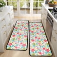 thumbnail image 4 of Kitchen Rugs Sets Of 2,Pioneer Flower Floral Print Pattern Anti Fatigue Kitchen Mat Rugs Non Slip Washable,Decorative Kitchen Floor Mats for Kitchen,Sink,Laundry,17"x47"+17"x47", 4 of 5