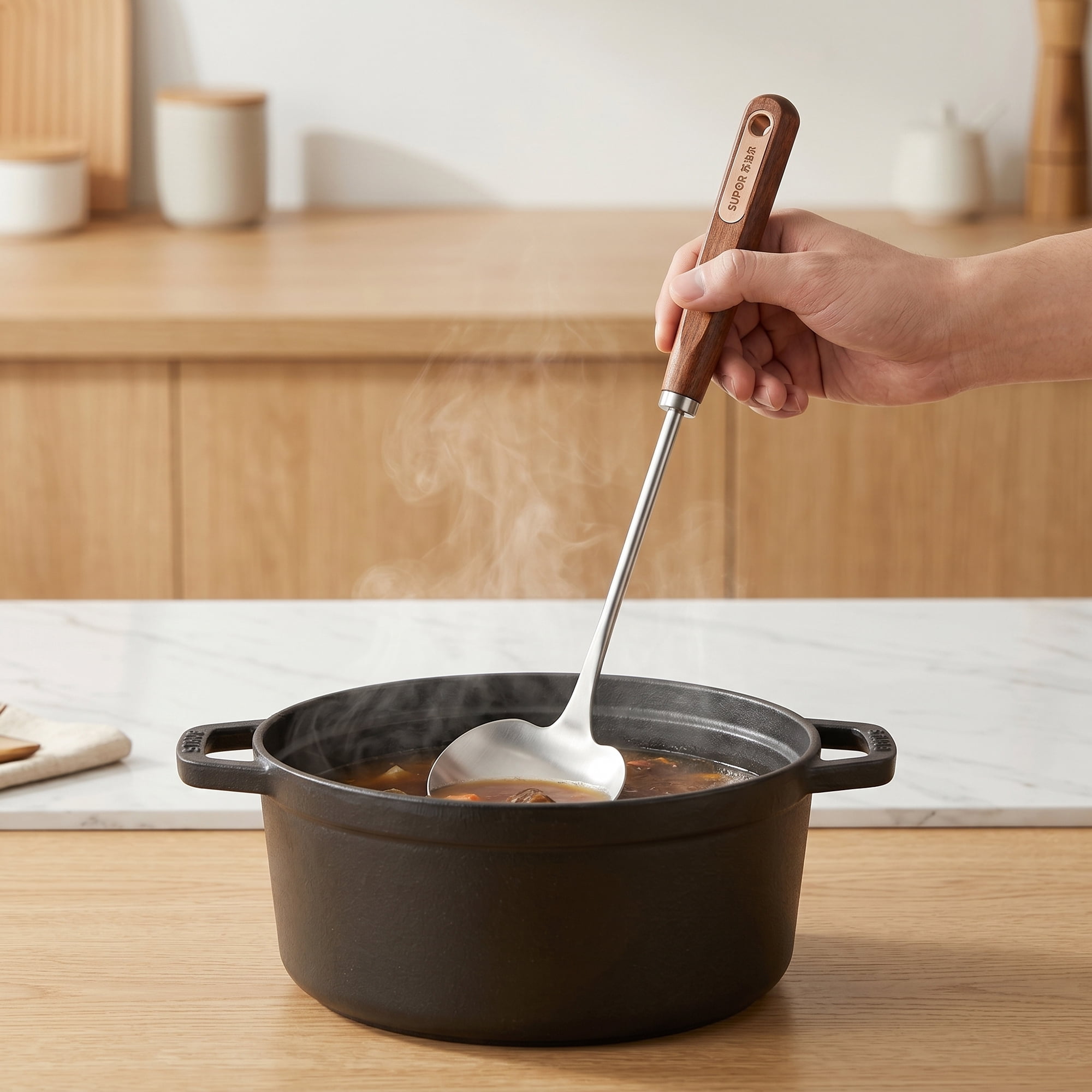 Unique Bargains Heat Resistant Stainless Steel Non Stick Cookware Shovel 15.8"x4.3"