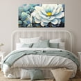 thumbnail image 5 of HFDF Lotus Flower Wall Art for Livg Room Decor, Vtage Nature White Watercolor Floral Picture for Bedroom, Large Botanical Canvas Art Prt Patg for Home Office, 14x11inch Framed, 5 of 6