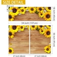 thumbnail image 3 of 3 Pack Sunflower Kitchen Curtains 54x36 inch - Sunflower Curtains for Bedroom as Farmhouse Kitchen Decor and Spring Decorations for The Home,Yellow Kitchen Curtains and Valances Set, 3 of 5