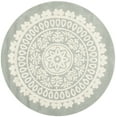 thumbnail image 2 of SAFAVIEH Bella Parker Medallion Geometric Wool Area Rug, Grey/Ivory, 7' x 7' Round, 2 of 6