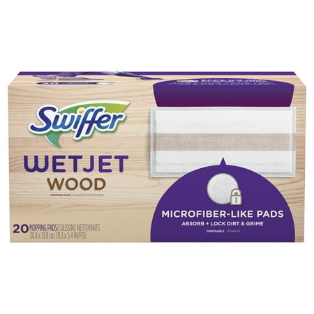 Swiffer WetJet Wood Mopping Pad Refill, 20 Count (Best Swiffer For Wood Floors)