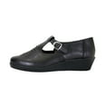 thumbnail image 3 of 24 HOUR COMFORT Shona Wide Width Comfort T-Strap Leather Shoes BLACK 5, 3 of 6