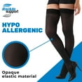 thumbnail image 6 of Made in USA - Plus Size Compression Stockings for Women 20-30mmHg - Black, 2XL, 6 of 11